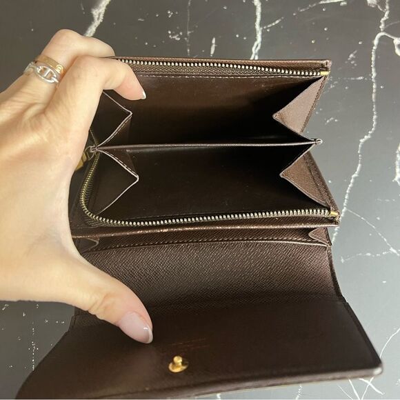 LOUIS VUITTON Bifold Wallet Portefeuille Tresor Damier Ebene - Picture 7 of 12